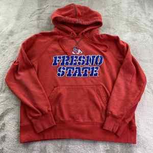 Fresno State Bulldogs Sweatshirt Mens Large Red Champion Hoodie College Sports